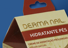 Embalagem com verniz e hot stamping