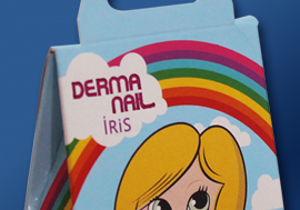 Embalagem com verniz e hot stamping