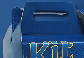 Embalagem tipo maleta com verniz